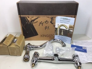 Kingston Messing KS3241BL Vintage Bad Wasserhahn 8-1/2" Chrom poliert NEU SCHÖN! - Bild 1 von 8