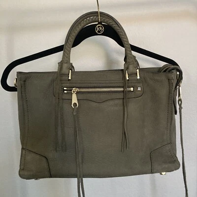 EUC REBECCA MINKOFF Olive Suade Regan Top Handle Satchel - Image 1 of 4