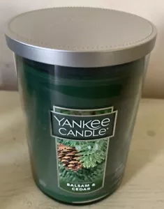 Yankee Candle BALSAM & CEDAR 22 oz 2-WICK LARGE TUMBLER HOLIDAY FAVORITE - Picture 1 of 5