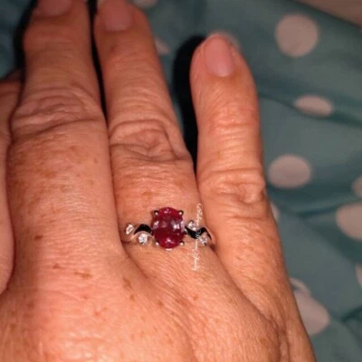 Anillo de Alejandrita Vintage, Oro Rosa 24k Vermeil, Anillo de Compromiso, Anillo de Promesa Foto 1 de 3