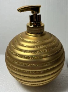 New Christmas Holiday Soap/Lotion dispense Gold ornament shape with glitter - Picture 1 of 4