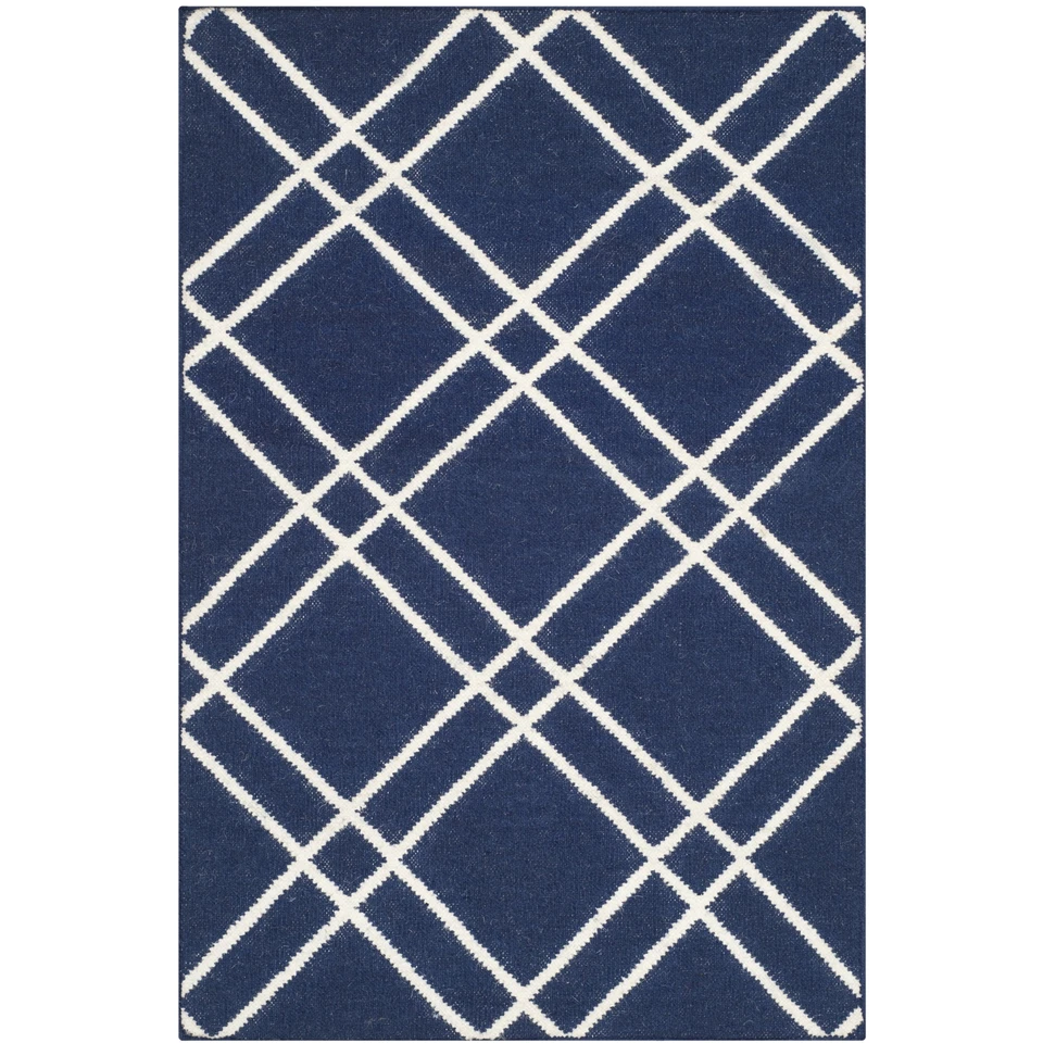 Safavieh Flat weave Wool Navy/ Ivory Area Rug 3' x 5' - Image 1 of 1