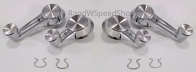 Chrome Vent & Door Window Crank Handles W/ Double Arm Knobs for 1961-1966 Chevy - Image 1 of 4