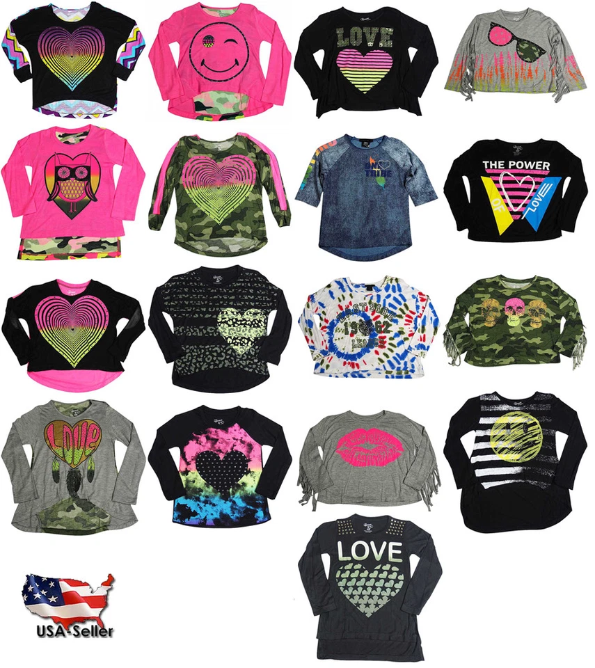 Цветы на Zoe девочек длинным рукавом моды футболка футболка Топ - Изображение 1 из 1