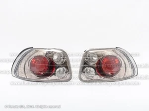 JUEGO FARO TRASERO HONDA CIVIC DEL SOL 1993-1997 CROMO NEGRO - Imagen 1 de 2