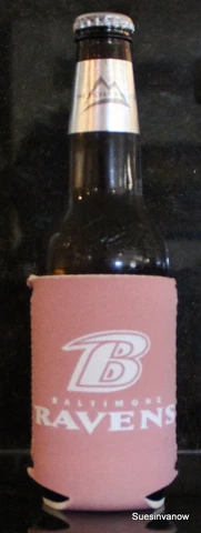 Baltimore Ravens Koozie Can Bottles Pink Licensed NFL Football Beer Cooler Cover