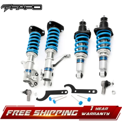 FAPO 16 Click (Front+Rear ) Coilovers Kit for Honda Civic 01-05 Shocks Adj Heigh - Image 1 of 4