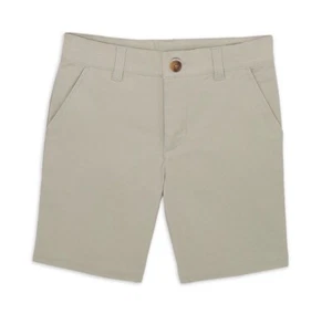 Wonder Nation Boys School Uniform Flat Front Twill Shorts Warm Beige 14 Husky - Picture 1 of 3