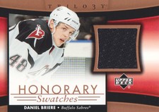 2005-06 Upper Deck Trilogy Honorary Swatch #HS-DB Daniel Briere JERSEY