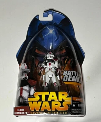 Figura de acción Hasbro Star Wars Revenge of the Sith Clone Commander 2005 sin usar, en caja Foto 1 de 2