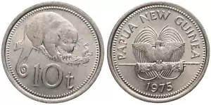 Papua Neuguinea - New Guinea 10 Toea 1975 - Kupfer-Nickel-Legierung, 5.67g KM# 4 - Bild 1 von 1