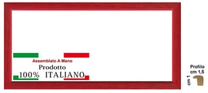 Cornice in legno Rossa opaca rigata per foto,stampe,poster,attestati Spes cm 1,5 - Foto 1 di 8