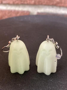 Ghost Earrings Glow in the Dark Spooky Halloween Jewelry Unique Handmade  - Picture 1 of 7