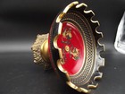 ETRANGE COUPE BRONZE ET FAIENCE AU DECOR DE COMMEDIA DELL