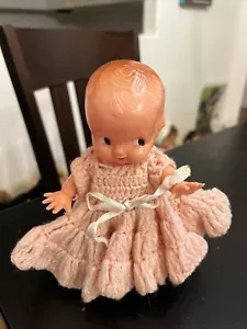 1930s-1950s Vintage Celluloid Kewpie Doll by Irwin 6.5” Tall Movable Arms - Picture 1 of 12