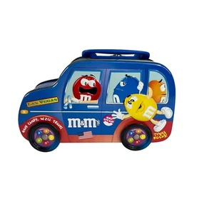 M&Ms Blech Brotdose Busform blau Sammlerstück 2020 - Bild 1 von 14