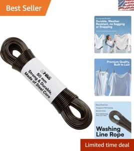 Sleek & Strong Clothesline - 50m Steel Core Washing Line for Tough Weather - Picture 1 of 9
