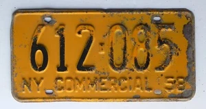 New York NY 1958 Auto License Plate 612-085 YOM Rat Rod Commercial Solid - Picture 1 of 2