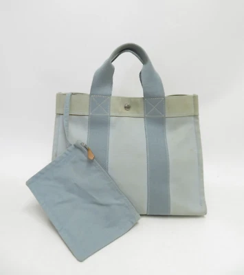 Authentic Hermes Bora Bora MM Canvas Tote Bag #40152 - Image 1 of 4