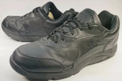 New Balance 573 Hombre Talla 10.5 4E Cuero Negro Súper Acolchado/Acolchado Foto 1 de 4