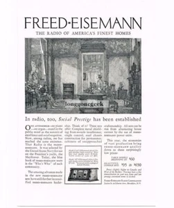 1926 Freed-Eisemann Radio Corp. Model C-40 & 60 art Vintage Print Ad - Picture 1 of 1