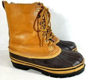 Herman Survivors Waterproof Mens Boots Tan Leather Rubber Size 10