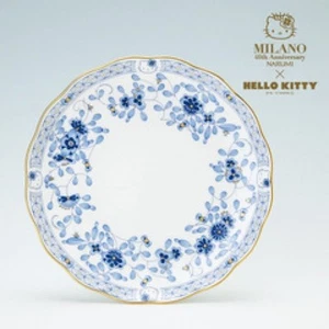New Hello Kitty x NARUMI cake plate 19cm BLUE bone china Milan 40th Anniversary - Picture 1 of 4