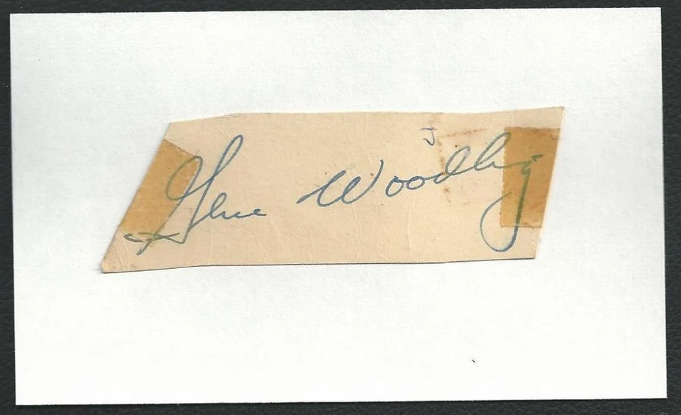 Gene Woodling (d.01) Signed Auto Original 1951 Mounted Cut Index Card JSA COA - Image 1 of 1