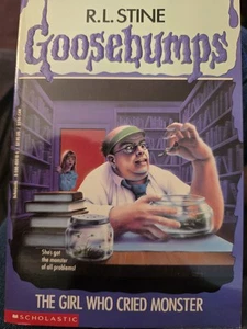 TRUE 1st Print Goosebumps #8 The Girl Who Cried Monster R.L. Stine - Picture 1 of 6