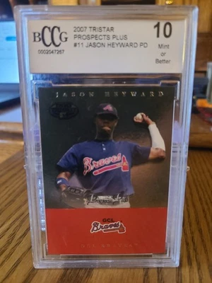 2007 Tristar Prospects Plus Jason Heyward Pro Debut #11 BCCG 10 Mint+ - Image 1 of 2