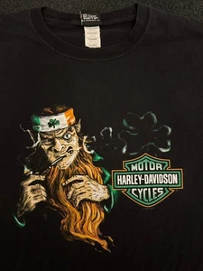 Harley Davidson 2015 Leprechaun Irish Long Sleeve Appalachian PA Vintage XL Rare - Picture 1 of 4