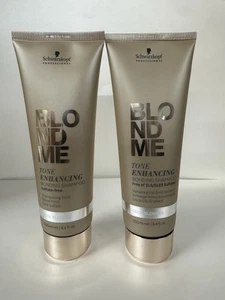 2 Pack -- Schwarzkopf Prof BlondMe Tone Enhancing Shampoo Cool Blondes 8.4 fl oz - Picture 1 of 3
