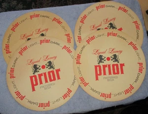 Prior Liquid Luxury Preferred Beer 10" Tray Liner Coasters Lot of 4 Vintage - Picture 1 of 9