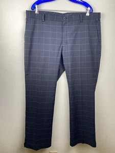 Nike Pantaloni Golf Uomo 40x30 Nero Plaid Tour Performance Dri-Fit Poly/Spandex - Foto 1 di 11