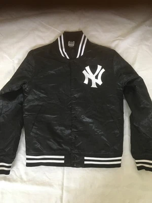 Majestic (USA) NYC Black Nylon Varsity Jacket Size medium - Image 1 of 4