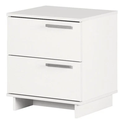 South Shore Cavalleri Nightstand with 2 drawers  Pure White - Image 1 of 4