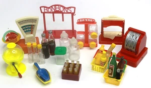 ÉPICERIE Geobra 40 pièces ACCESSOIRES magasin marchand lot caisse balance #1 - Photo 1/24