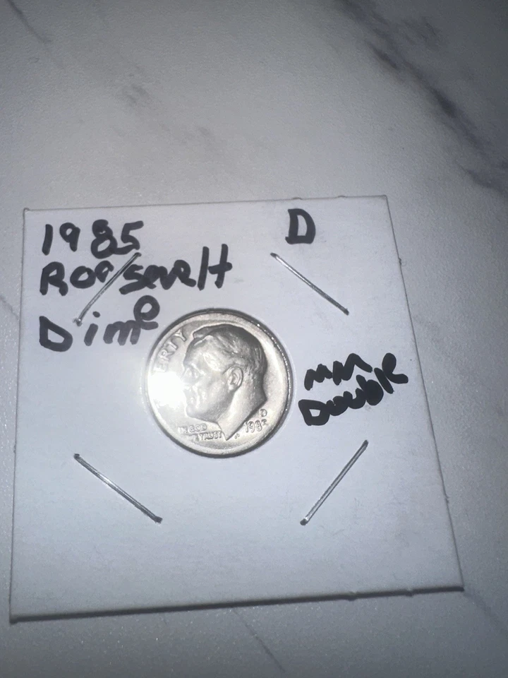 Roosevelt Dime 1985D DDO double mint mark - Image 1 of 1