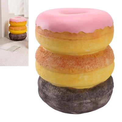 Simulated Food Stool Donut Shaped Lifelike Retro Fun Shoe Changing Stool No New - Image 1 of 4