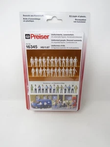 Preiser HO 16345 Uniformed People Military Police First Responder Figure Set - Picture 1 of 2