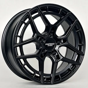 Forzza Magnum Rims 18 Inch Alloy Wheels 8j 5x112 ET30 4x Black AUDI VW MERCEDES - Picture 1 of 8