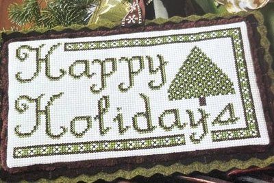 Happy Holidays Counted Cross Stitch Pattern Pages from Book - Image 1 of 3
