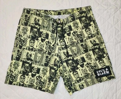 Винтажные шорты с принтом LIFE'S A BEACH Surfgear Faces размер Талия 30  - Изображение 1 из 4