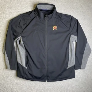 Maryland Terrapins Cutter & Buck Jacket Mens. 2XB Black Full Zip Mockneck NCAA - Picture 1 of 15