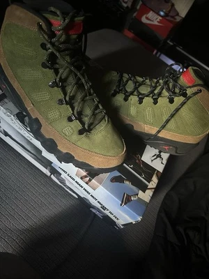 Bota deportiva Air Jordan 9 Beef Broccoli para hombre marrón/verde, talla 10,5 Foto 1 de 4