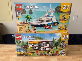 LEGO Creator 3-in-1 Vacation Getaways(31052)& Cruising Adventures(31083) Retired
