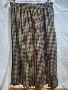Vintage Eddie Bauer Outdoor Outfitter 100% Wool Pleated Skirt 12 Petite - Picture 1 of 5