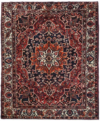 Hand-Knotted Wool Rug Vintage Rusty Red Floral Carpet Living Room Decor 10X12 ft - Image 1 of 4