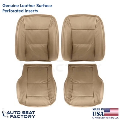Fundas de repuesto de cuero genuino beige Sahara para Mercedes Benz Clase S 2010-2013 Foto 1 de 4
