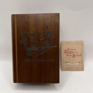 2013 Tuvala One $1 Dollar Silver 1oz Proof Coin - Pequod Ships Sailed Moby Dick - Picture 1 of 3